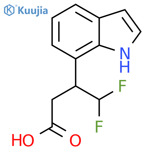4,4-difluoro-3-(1H-indol-7-yl)butanoic acid structure