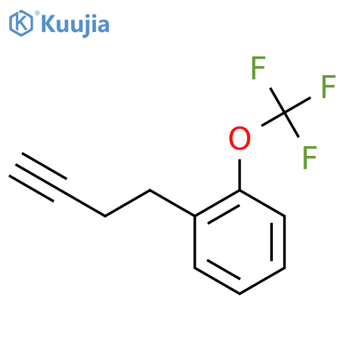1-(but-3-yn-1-yl)-2-(trifluoromethoxy)benzene structure