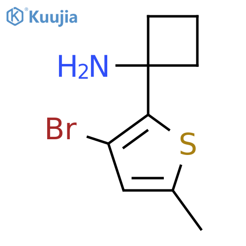 1-(3-bromo-5-methylthiophen-2-yl)cyclobutan-1-amine structure