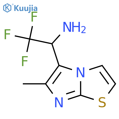 2,2,2-trifluoro-1-{6-methylimidazo2,1-b1,3thiazol-5-yl}ethan-1-amine structure