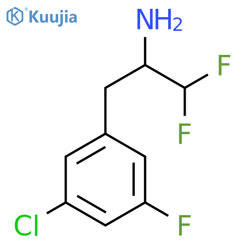 3-(3-chloro-5-fluorophenyl)-1,1-difluoropropan-2-amine structure