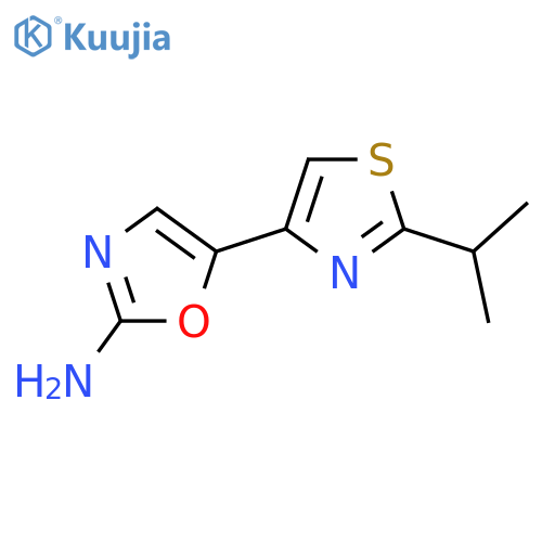 5-2-(propan-2-yl)-1,3-thiazol-4-yl-1,3-oxazol-2-amine structure
