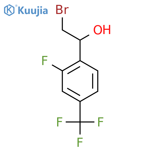 2-bromo-1-2-fluoro-4-(trifluoromethyl)phenylethan-1-ol structure