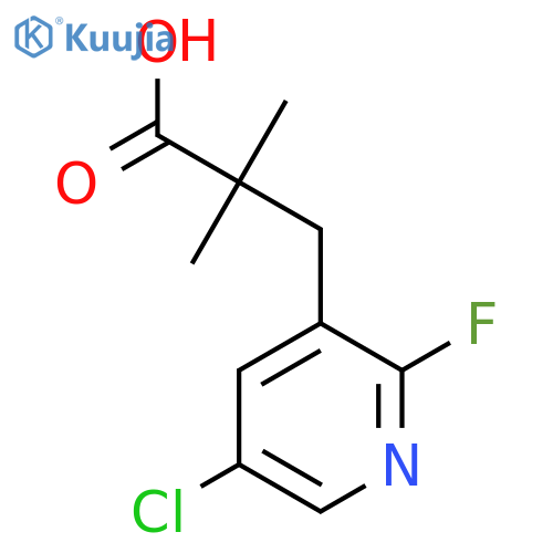 3-(5-chloro-2-fluoropyridin-3-yl)-2,2-dimethylpropanoic acid structure