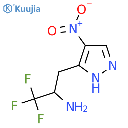 1,1,1-trifluoro-3-(4-nitro-1H-pyrazol-3-yl)propan-2-amine structure