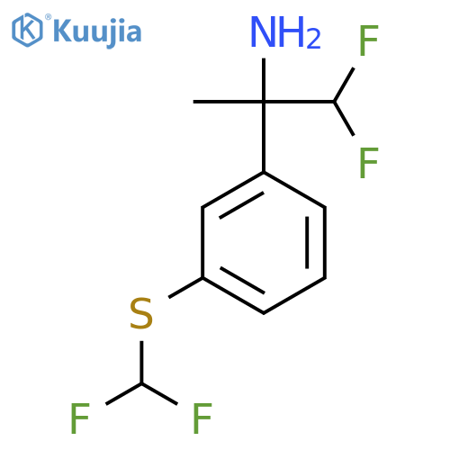 2-{3-(difluoromethyl)sulfanylphenyl}-1,1-difluoropropan-2-amine structure