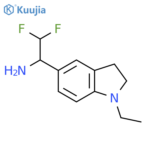 1-(1-ethyl-2,3-dihydro-1H-indol-5-yl)-2,2-difluoroethan-1-amine structure