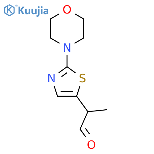 2-2-(morpholin-4-yl)-1,3-thiazol-5-ylpropanal structure