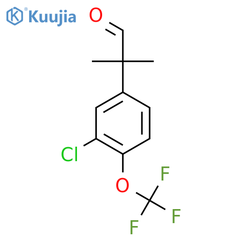 2-3-chloro-4-(trifluoromethoxy)phenyl-2-methylpropanal structure