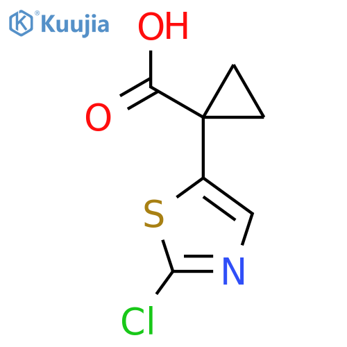 1-(2-chloro-1,3-thiazol-5-yl)cyclopropane-1-carboxylic acid structure