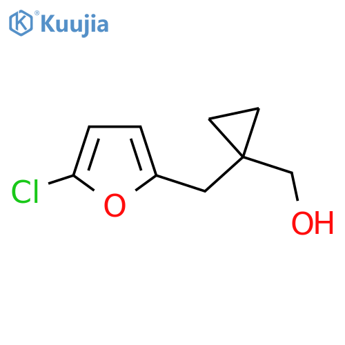 {1-(5-chlorofuran-2-yl)methylcyclopropyl}methanol structure