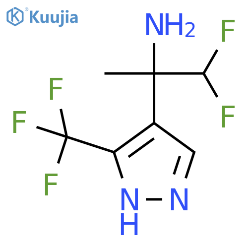 1,1-difluoro-2-3-(trifluoromethyl)-1H-pyrazol-4-ylpropan-2-amine structure