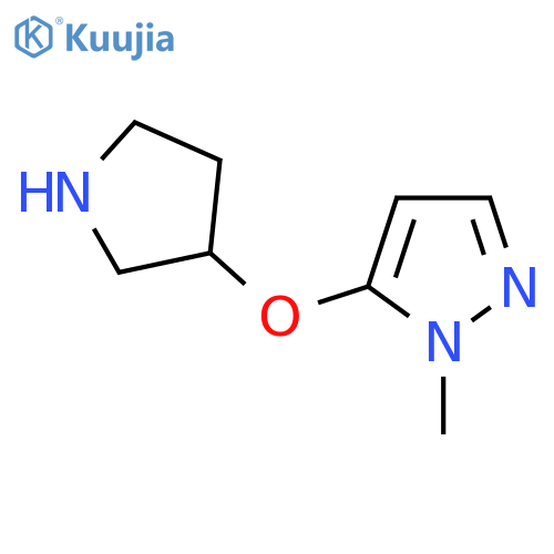 1-methyl-5-(pyrrolidin-3-yloxy)-1H-pyrazole structure
