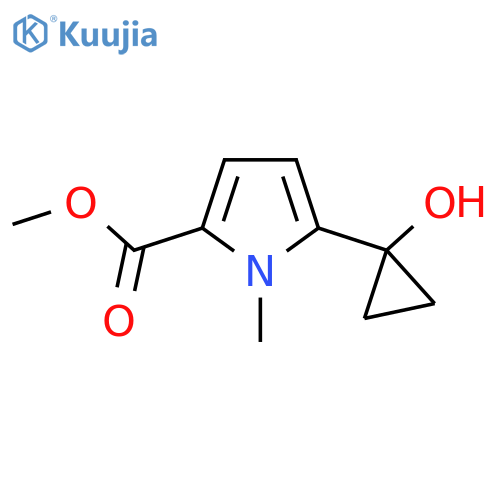methyl 5-(1-hydroxycyclopropyl)-1-methyl-1H-pyrrole-2-carboxylate structure