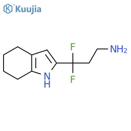 3,3-difluoro-3-(4,5,6,7-tetrahydro-1H-indol-2-yl)propan-1-amine structure