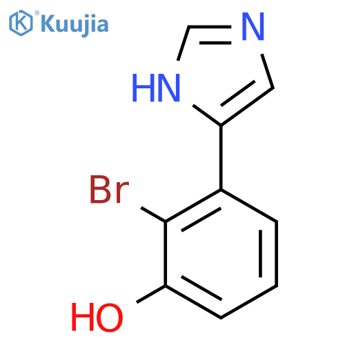 2-bromo-3-(1H-imidazol-4-yl)phenol structure