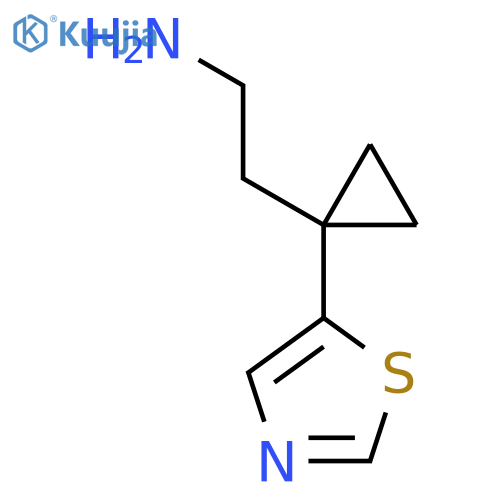 2-1-(1,3-thiazol-5-yl)cyclopropylethan-1-amine structure