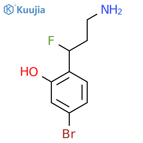 2-(3-amino-1-fluoropropyl)-5-bromophenol structure