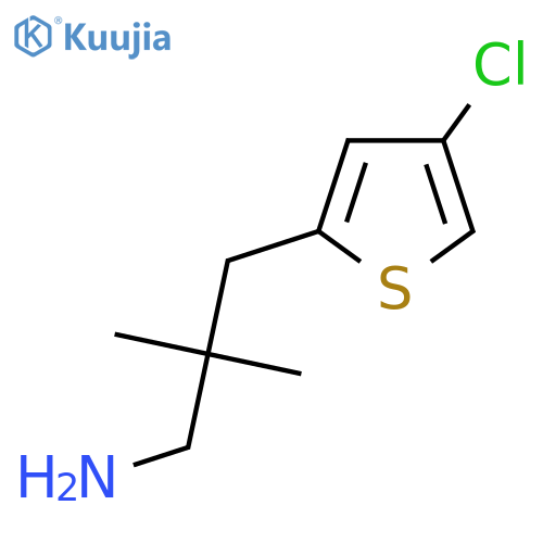 3-(4-chlorothiophen-2-yl)-2,2-dimethylpropan-1-amine structure