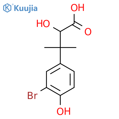 3-(3-bromo-4-hydroxyphenyl)-2-hydroxy-3-methylbutanoic acid structure