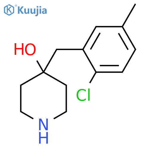 4-(2-chloro-5-methylphenyl)methylpiperidin-4-ol structure