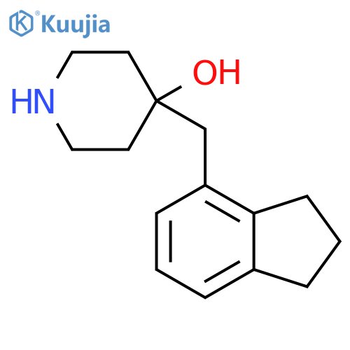 4-(2,3-dihydro-1H-inden-4-yl)methylpiperidin-4-ol structure