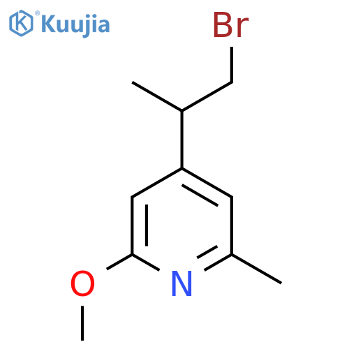4-(1-bromopropan-2-yl)-2-methoxy-6-methylpyridine structure