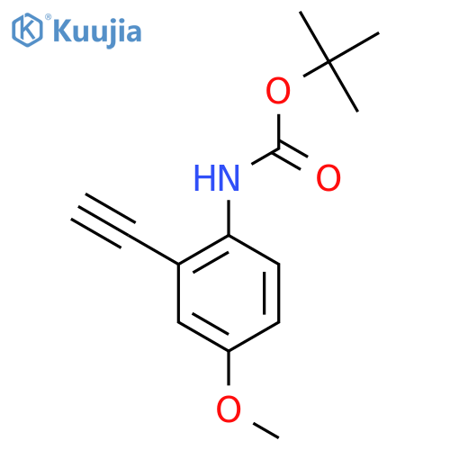 tert-butyl N-(2-ethynyl-4-methoxyphenyl)carbamate structure