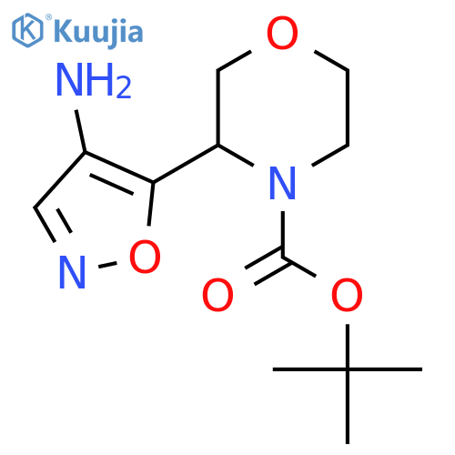 tert-butyl 3-(4-amino-1,2-oxazol-5-yl)morpholine-4-carboxylate structure