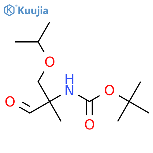 tert-butyl N-2-methyl-1-oxo-3-(propan-2-yloxy)propan-2-ylcarbamate structure
