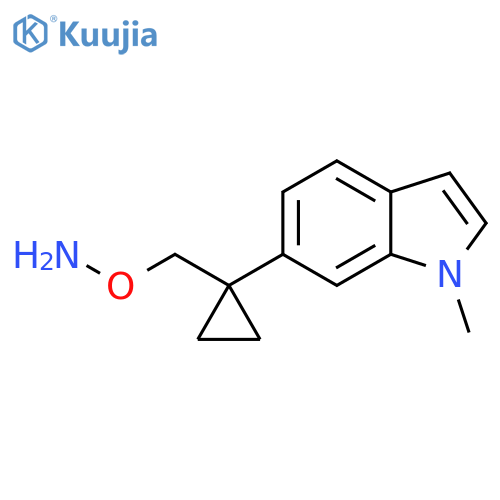 O-{1-(1-methyl-1H-indol-6-yl)cyclopropylmethyl}hydroxylamine structure