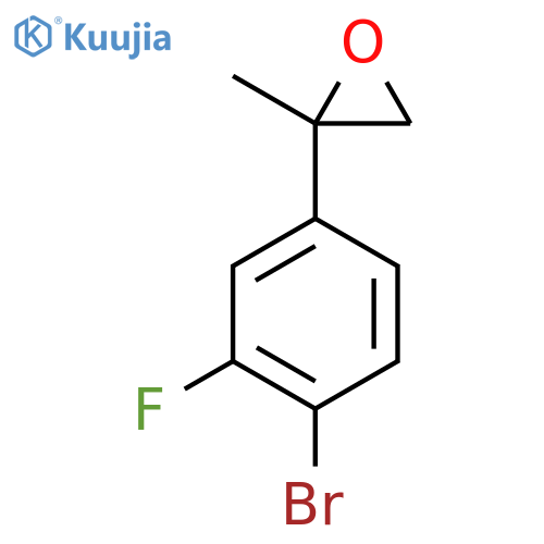 2-(4-bromo-3-fluorophenyl)-2-methyloxirane structure