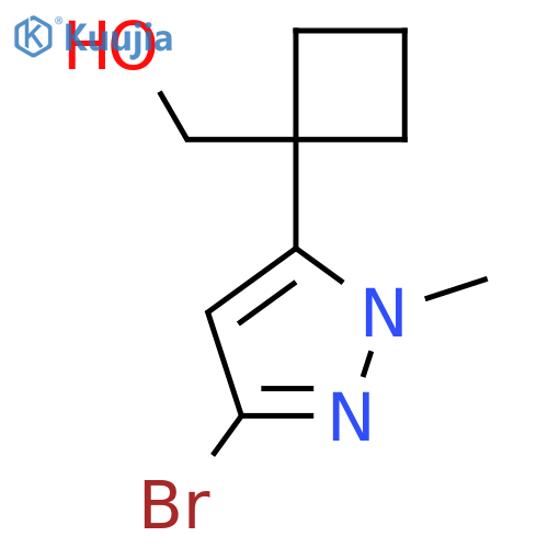 1-(3-bromo-1-methyl-1H-pyrazol-5-yl)cyclobutylmethanol structure