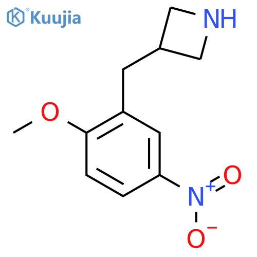 3-(2-methoxy-5-nitrophenyl)methylazetidine structure