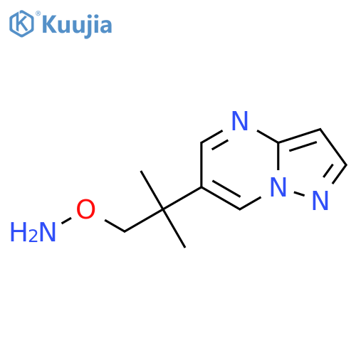 O-(2-methyl-2-{pyrazolo1,5-apyrimidin-6-yl}propyl)hydroxylamine structure