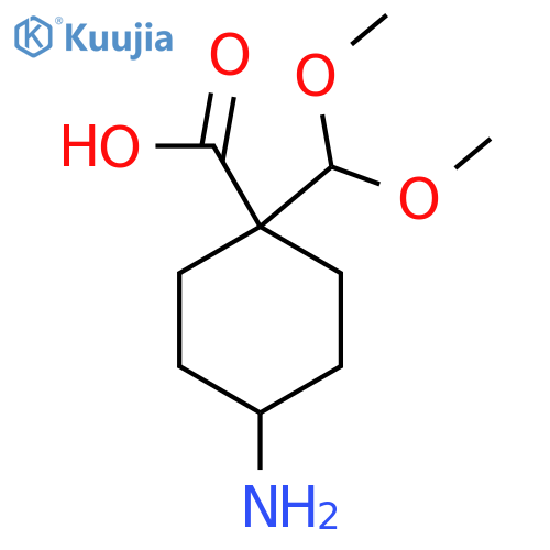4-amino-1-(dimethoxymethyl)cyclohexane-1-carboxylic acid structure