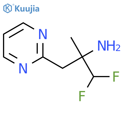 1,1-difluoro-2-methyl-3-(pyrimidin-2-yl)propan-2-amine structure