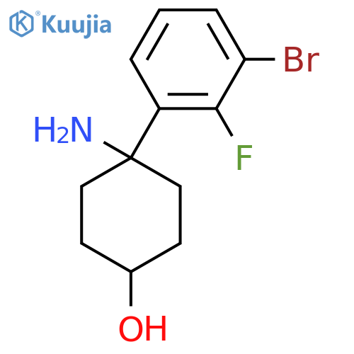 4-amino-4-(3-bromo-2-fluorophenyl)cyclohexan-1-ol structure