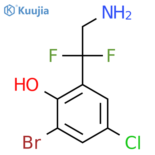 2-(2-amino-1,1-difluoroethyl)-6-bromo-4-chlorophenol structure