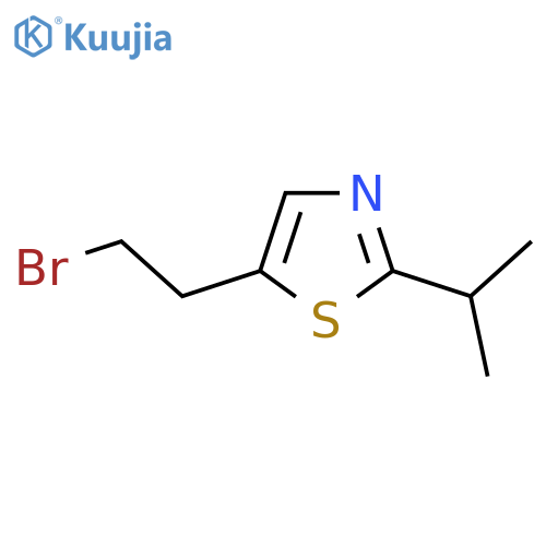 5-(2-bromoethyl)-2-(propan-2-yl)-1,3-thiazole structure