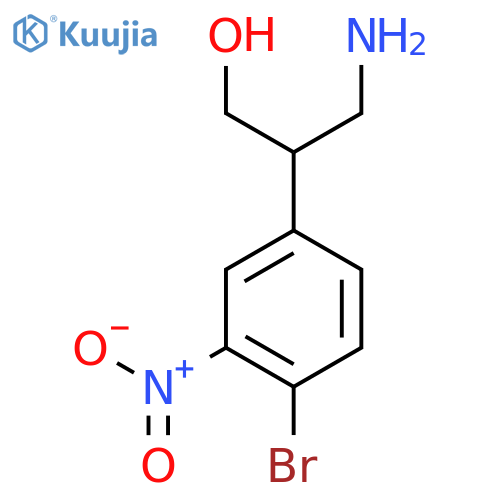 3-amino-2-(4-bromo-3-nitrophenyl)propan-1-ol structure
