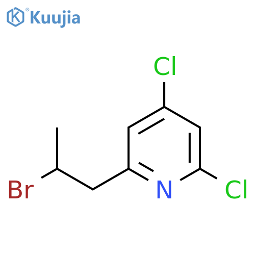 2-(2-bromopropyl)-4,6-dichloropyridine structure