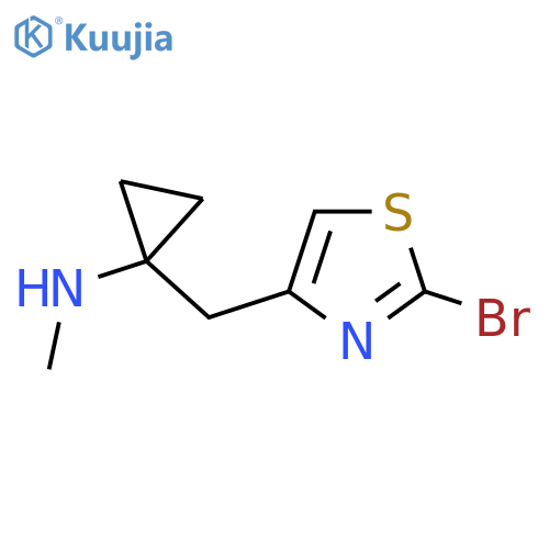 1-(2-bromo-1,3-thiazol-4-yl)methyl-N-methylcyclopropan-1-amine structure
