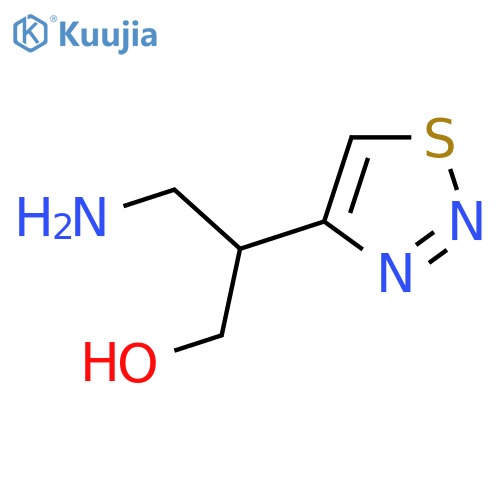 3-amino-2-(1,2,3-thiadiazol-4-yl)propan-1-ol structure