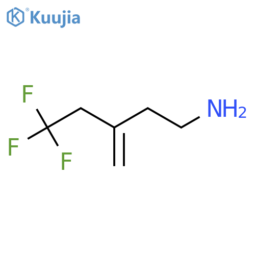 5,5,5-trifluoro-3-methylidenepentan-1-amine structure