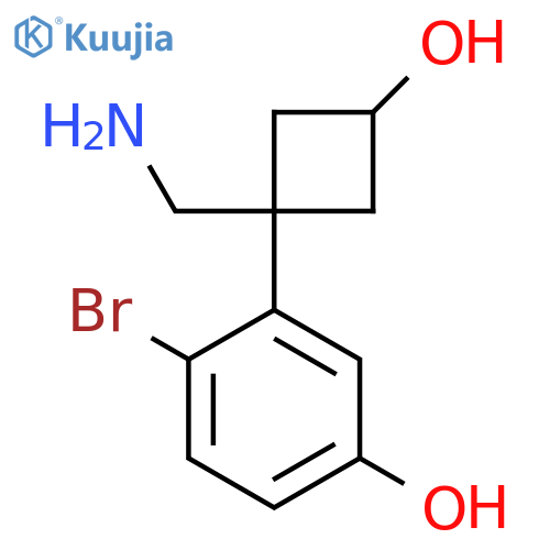 3-1-(aminomethyl)-3-hydroxycyclobutyl-4-bromophenol structure