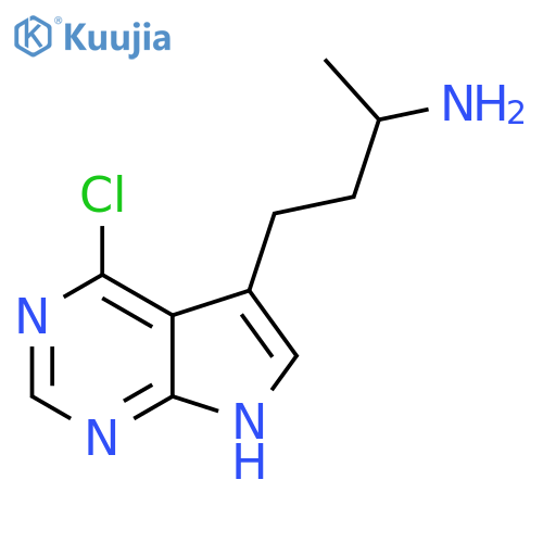 4-{4-chloro-7H-pyrrolo2,3-dpyrimidin-5-yl}butan-2-amine structure