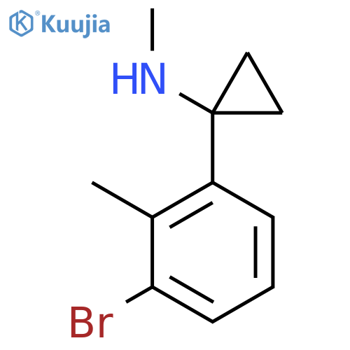 1-(3-bromo-2-methylphenyl)-N-methylcyclopropan-1-amine structure