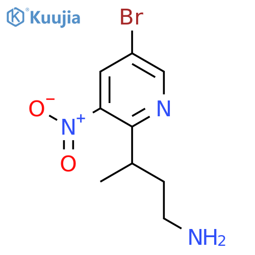 3-(5-bromo-3-nitropyridin-2-yl)butan-1-amine structure