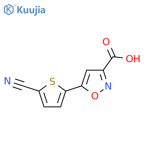 5-(5-cyanothiophen-2-yl)-1,2-oxazole-3-carboxylic acid structure